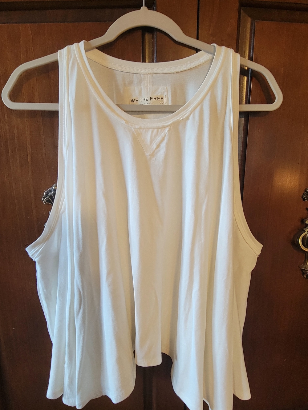 We The Free White Flowy Tank Top